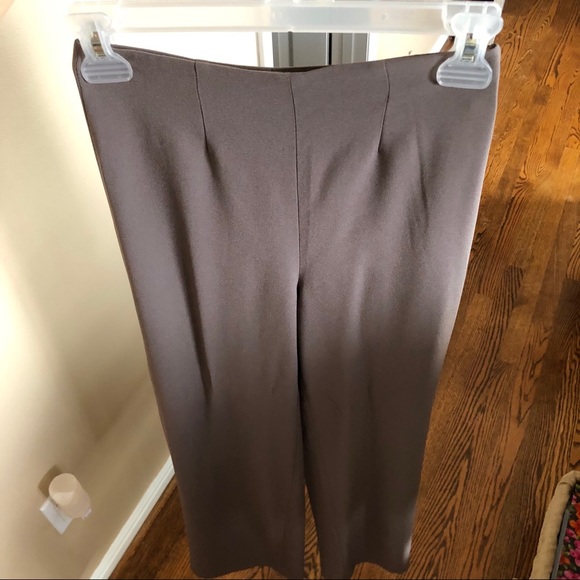 WILFRED Aritzia Calixa Pants Soot Brown Wide Leg - Picture 9 of 13